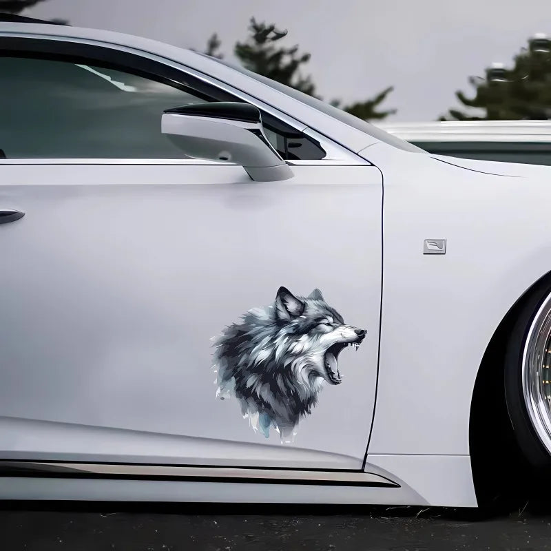 Wolf Head Car Sticker - Waterproof Vinyl Sunscreen Decal