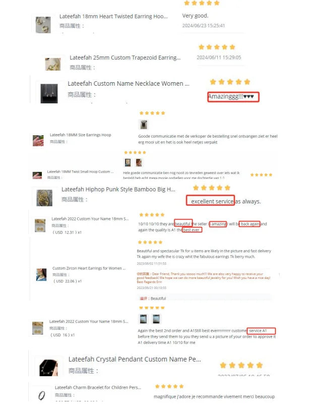 Custom Name Circle Hoop Earrings - Stainless Steel