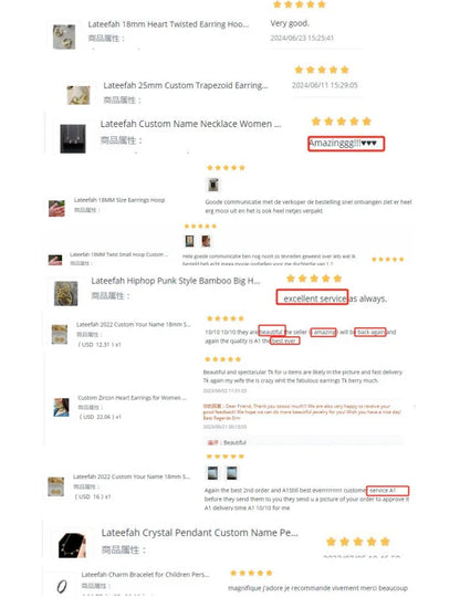 Custom Name Circle Hoop Earrings - Stainless Steel