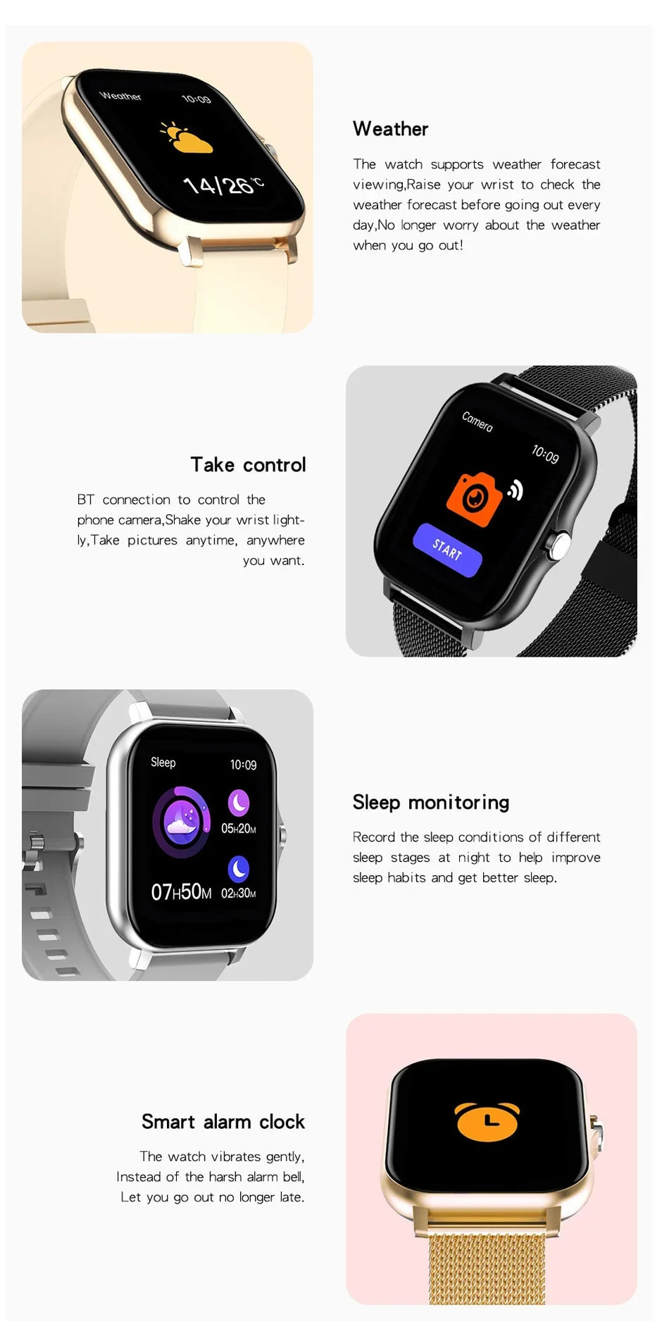 Smart Watch for Android - 1.44" Color Screen Bluetooth Call