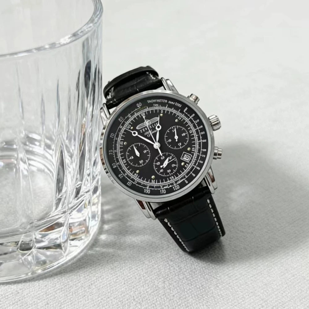 Men’s Three-Eye Quartz Watch with Stainless Steel Band
