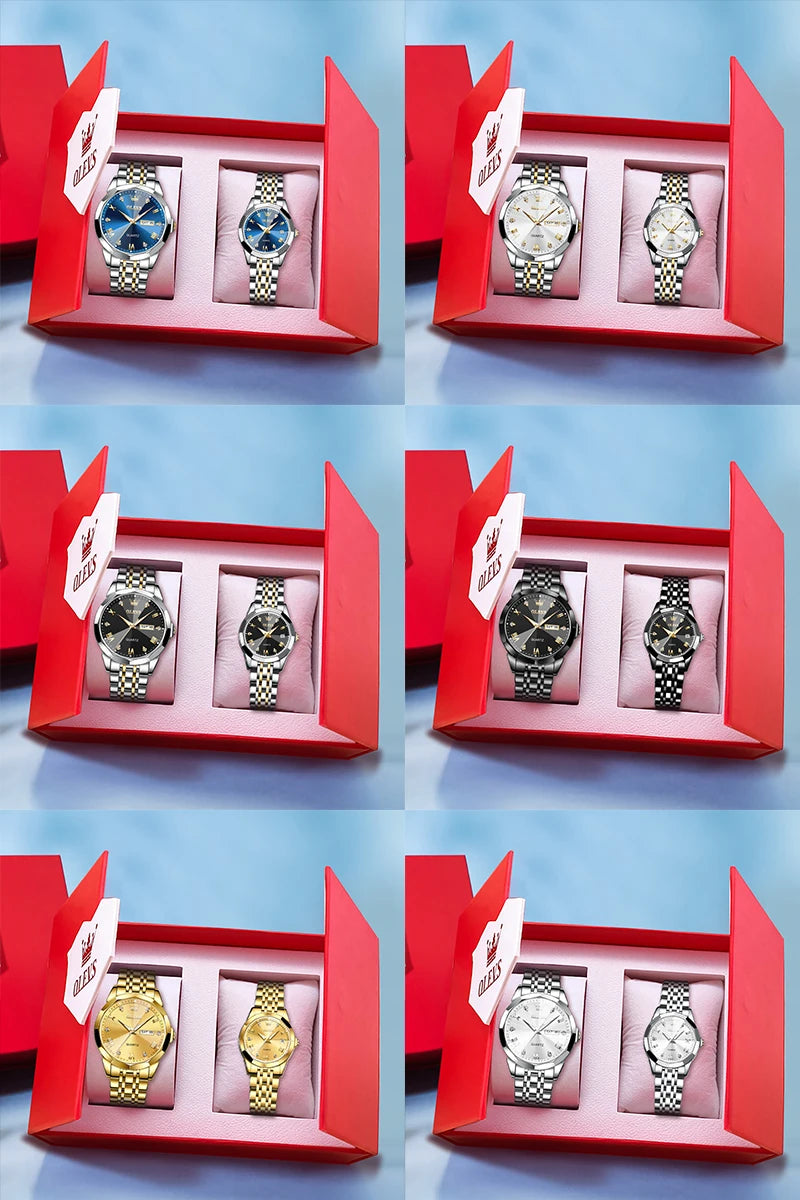 OLEVS 9931 Men's Watch - Rhombus Mirror, Waterproof, Luminous, Stainless Steel, Date Week