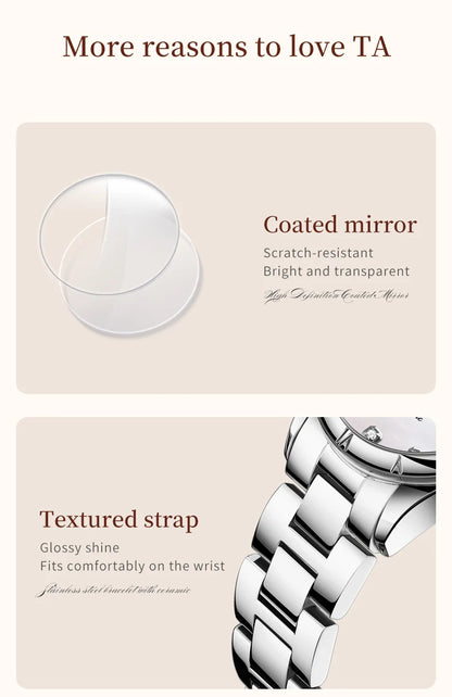 OLEVS Women's Automatic Mechanical Watch - Stainless Steel, Luminous, Waterproof