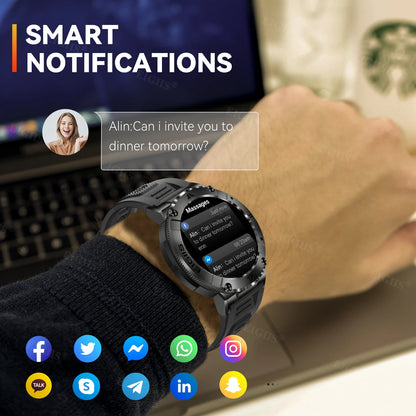 LaNikar Smart Watch - TFT Display, Bluetooth Call, Blood Pressure, Fitness Monitor, Waterproof