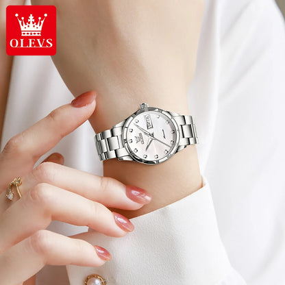OLEVS Women's Automatic Mechanical Watch - Stainless Steel, Luminous, Waterproof