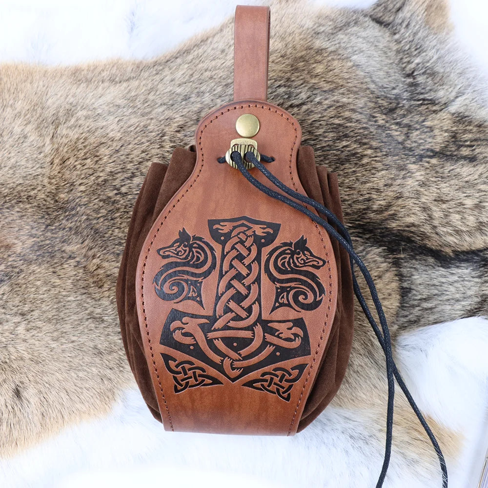 Medieval Leather Belt Bag