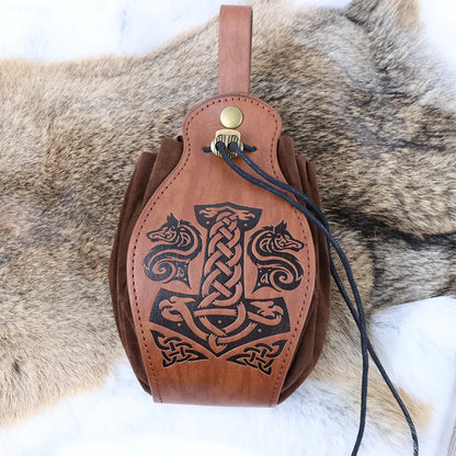 Medieval Leather Belt Bag