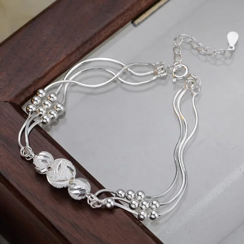 925 Sterling Silver Lucky Beads Bracelet