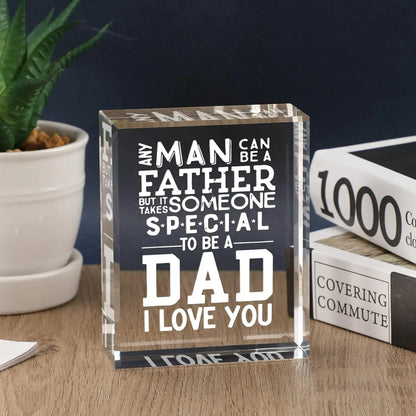 Dad Gift Plaque – Acrylic Keepsake Sign from Daughter/Son, Father's Day & Birthday