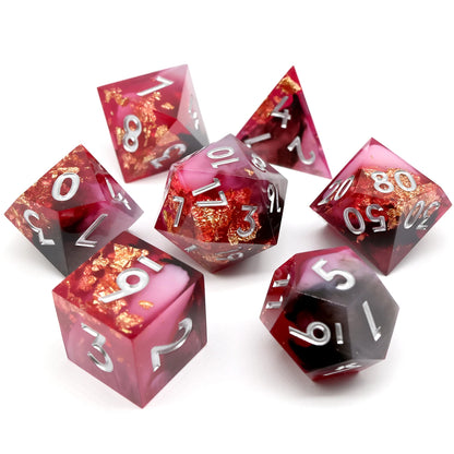 7-Piece Sharp Edge Resin DnD Dice Set – RPG Polyhedral