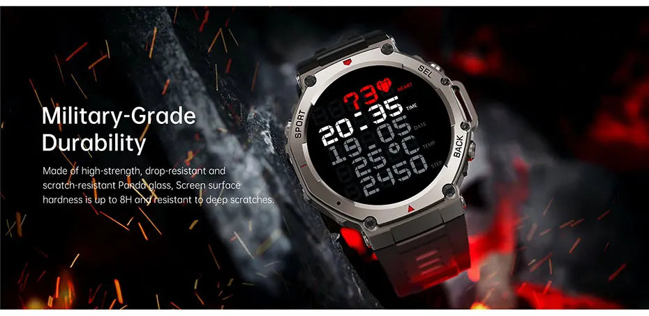 Smart Watch For T-Rex 3 GPS Smartwatch AMOLED Touch Screen 5ATM Outdoor Compass Smart Fitness Sport Monitor Men Watch ForXiaomi
