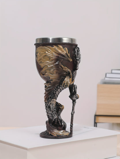 Dragon Sword Goblet - 200ml, Stainless Steel, Gothic Champagne Glass, Fantasy Gift