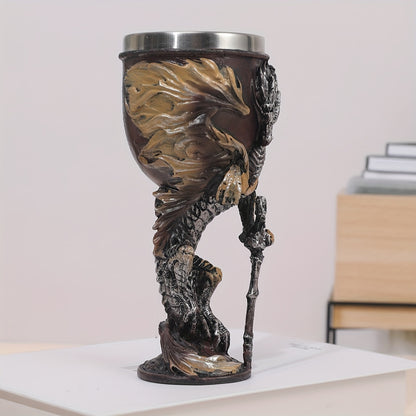 Dragon Sword Goblet - 200ml, Stainless Steel, Gothic Champagne Glass, Fantasy Gift